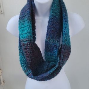 Hand crochet infinity scarf